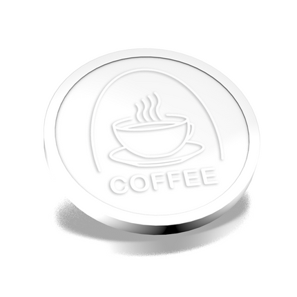 Wertmarken Chips mit Kaffeetassen-Prägung - 250 Stück