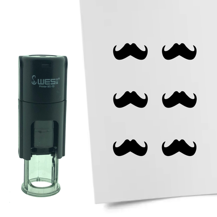 Stempel Schnurrbart Ø10mm rund