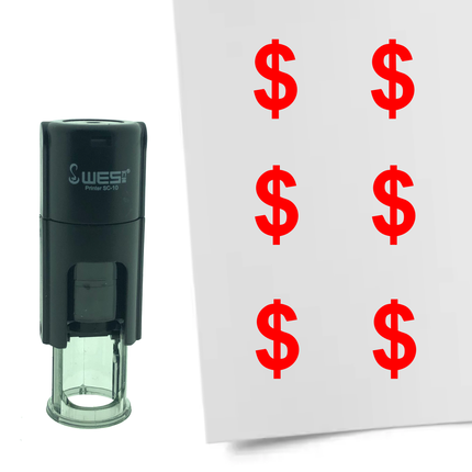 Stempel Dollar Zeichen Ø10mm rund