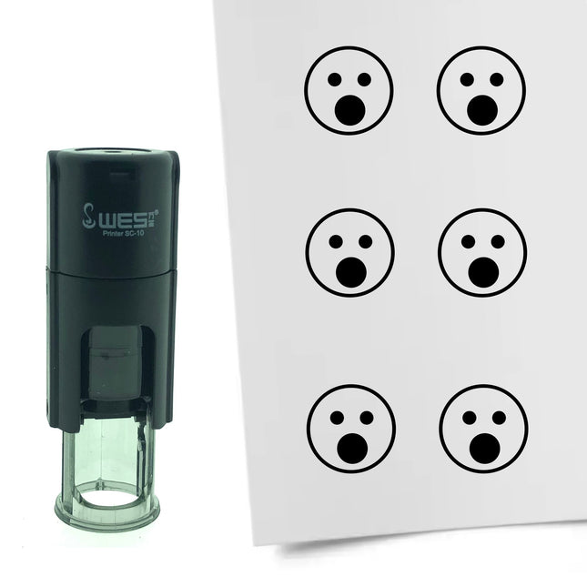 Stempel Erschrockener Smiley Ø10mm rund