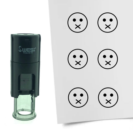 Stempel Sprachloser Smilley Ø10mm rund