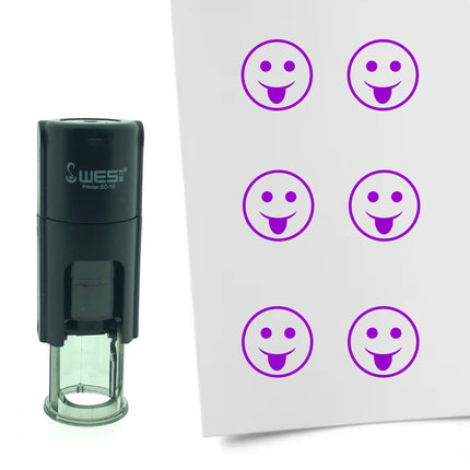 Stempel Lustiger Smiley Ø10mm rund