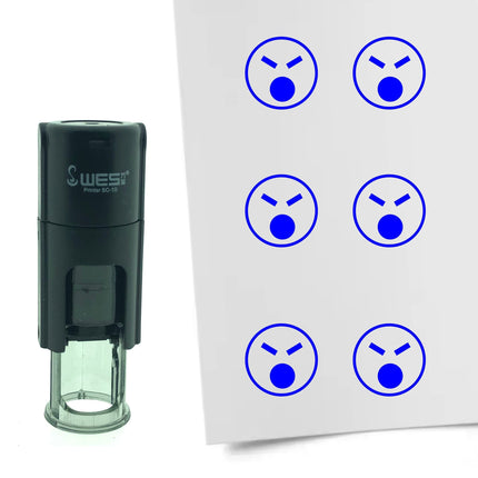 Stempel Wütender Smiley Ø10mm rund
