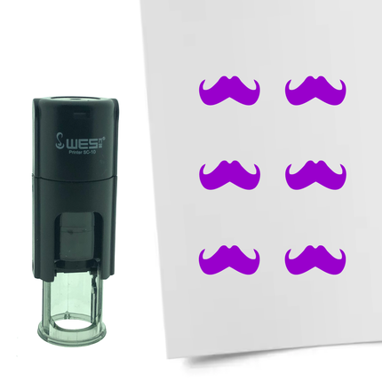 Stempel Schnurrbart Ø10mm rund