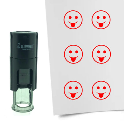 Stempel Lustiger Smiley Ø10mm rund