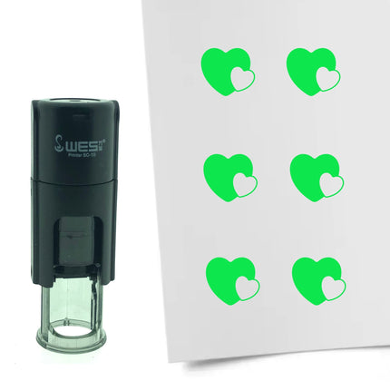 Stempel Verschlugende Herzen Ø10mm rund