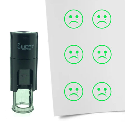 Stempel Trauriger Smiley Ø10mm rund