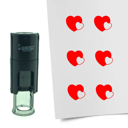 Stempel Verschlugende Herzen Ø10mm rund
