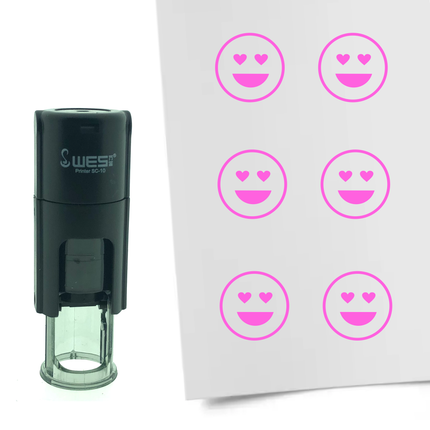 Stempel Verliebter Smiley Ø10mm rund