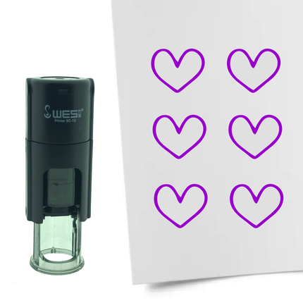 Stempel Umrandetes Herz Ø10mm rund