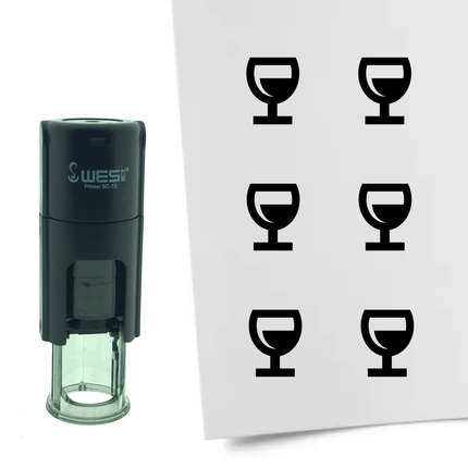 Stempel Weinglas Ø10mm rund