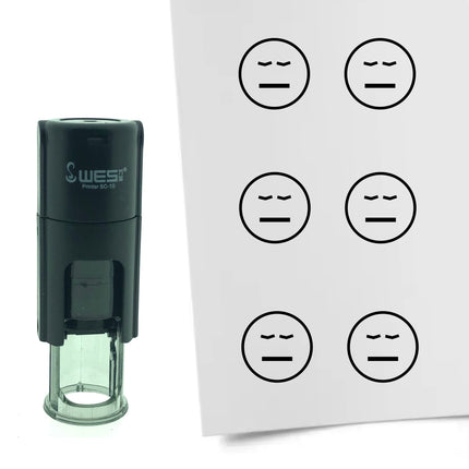 Stempel Müder Smiley Ø10mm rund