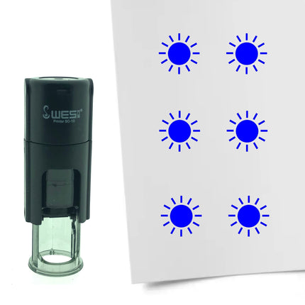 Stempel Sonne Ø10mm rund