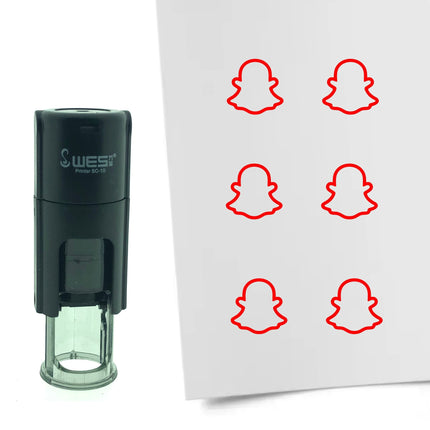 Stempel Snapchat Logo Ø10mm rund