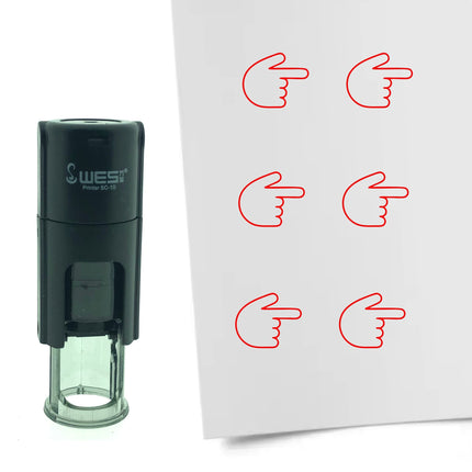 Stempel Zeigefinger nach Recht Ø10mm rund