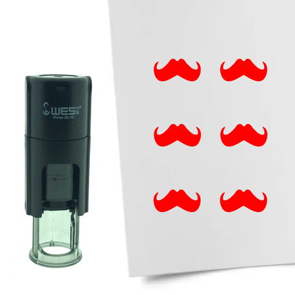 Stempel Schnurrbart Ø10mm rund