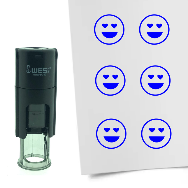 Stempel Verliebter Smiley Ø10mm rund