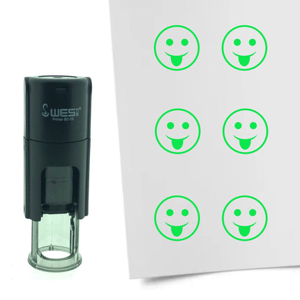 Stempel Lustiger Smiley Ø10mm rund