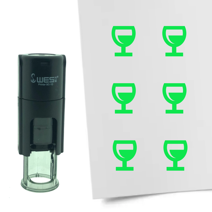 Stempel Weinglas Ø10mm rund