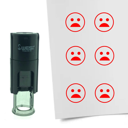 Stempel Schockierter Smiley Ø10mm rund