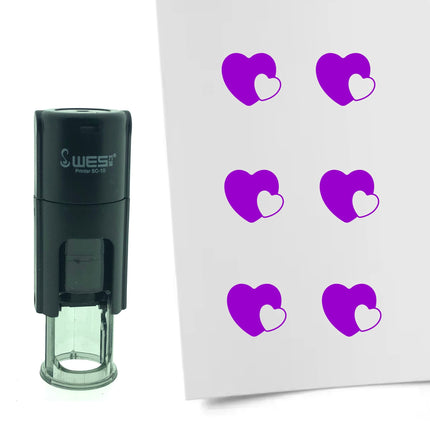 Stempel Verschlugende Herzen Ø10mm rund