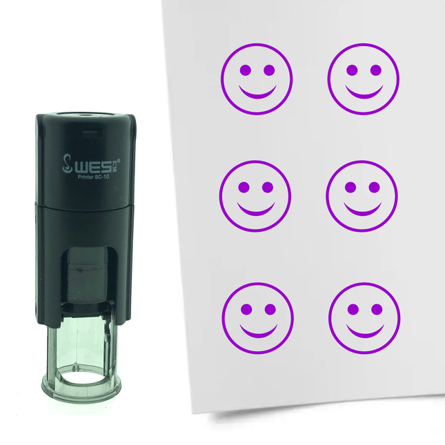 Stempel Glücklicher Smiley Ø10mm rund