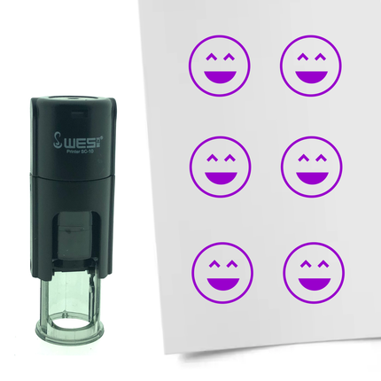 Stempel Fröhlicher Smiley Ø10mm rund