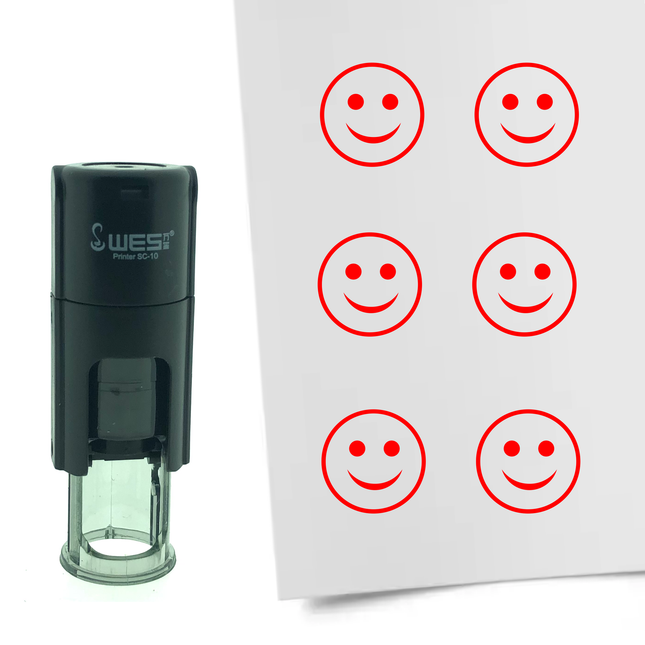 Stempel Glücklicher Smiley Ø10mm rund