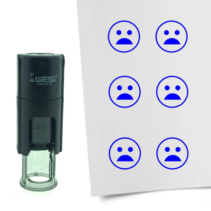 Stempel Schockierter Smiley Ø10mm rund