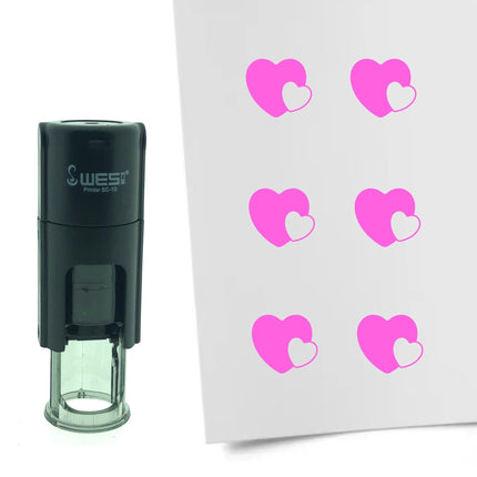 Stempel Verschlugende Herzen Ø10mm rund