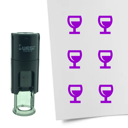 Stempel Weinglas Ø10mm rund