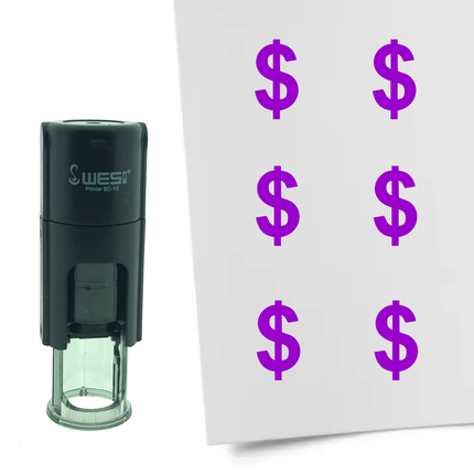 Stempel Dollar Zeichen Ø10mm rund