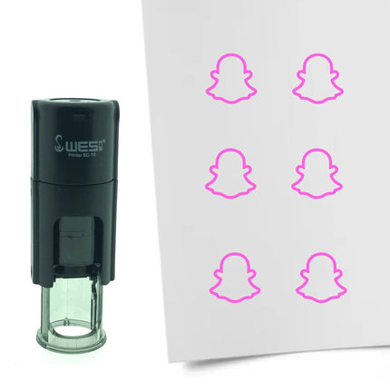 Stempel Snapchat Logo Ø10mm rund