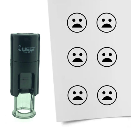 Stempel Schockierter Smiley Ø10mm rund