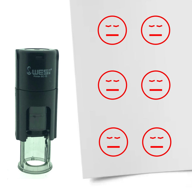 Stempel Müder Smiley Ø10mm rund