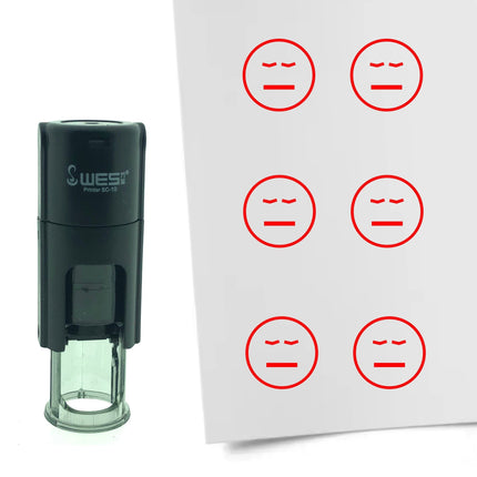 Stempel Müder Smiley Ø10mm rund