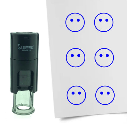 Stempel Schweigender Smiley Ø10mm rund