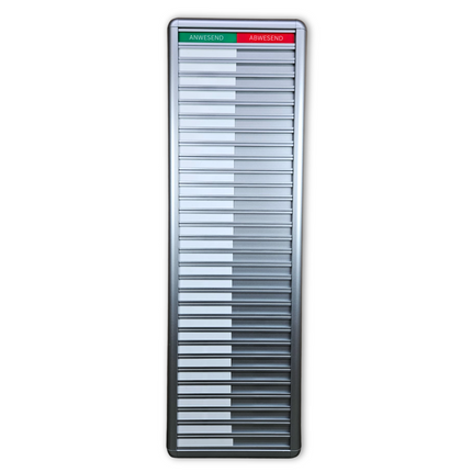 Anwesenheitstafel Professional, An-/Abwesend - 30 Personen