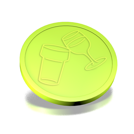 Wertmarken Chips mit Bier- und Weinglas-Prägung - 250 Stück