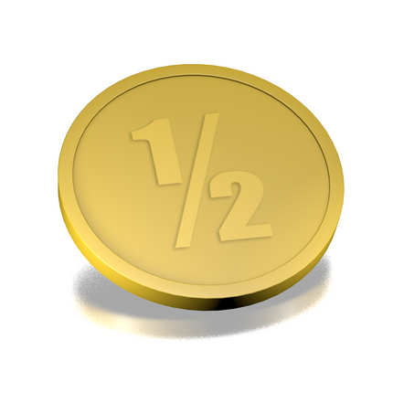 Wertmarken Chip 1/2 Prägung Ø29mm - 250 Stück