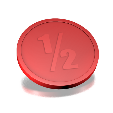 Wertmarken Chip 1/2 Prägung Ø29mm - 250 Stück