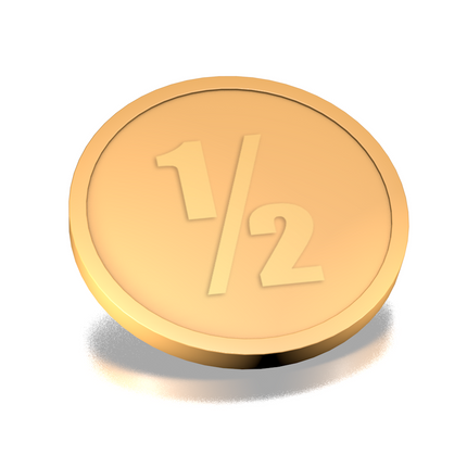 Wertmarken Chip 1/2 Prägung Ø29mm - 250 Stück