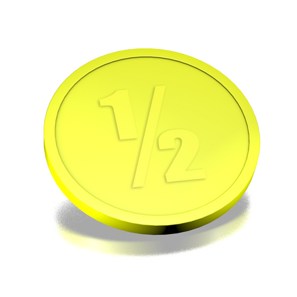 Wertmarken Chip 1/2 Prägung Ø29mm - 250 Stück