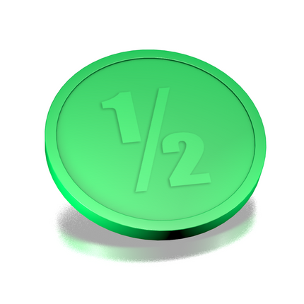 Wertmarken Chip 1/2 Prägung Ø29mm - 250 Stück