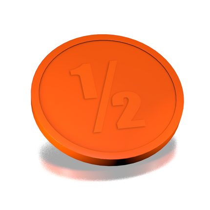 Wertmarken Chip 1/2 Prägung Ø29mm - 250 Stück