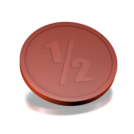Wertmarken Chip 1/2 Prägung Ø29mm - 250 Stück