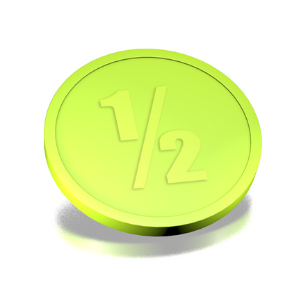 Wertmarken Chip 1/2 Prägung Ø29mm - 250 Stück