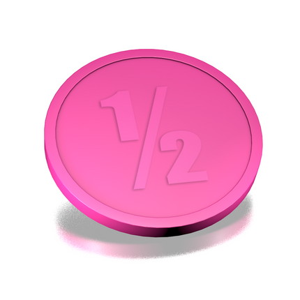 Wertmarken Chip 1/2 Prägung Ø29mm - 250 Stück