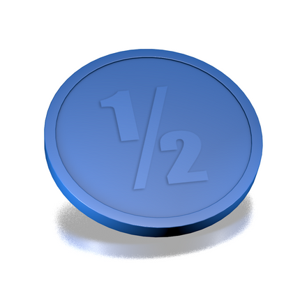 Wertmarken Chip 1/2 Prägung Ø29mm - 250 Stück