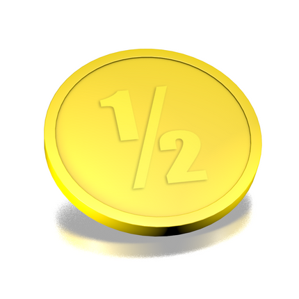 Wertmarken Chip 1/2 Prägung Ø29mm - 250 Stück